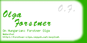 olga forstner business card